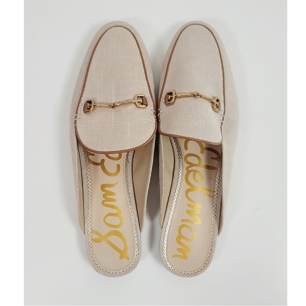 Sam Edelman Women's Linnie Flat Mules in Natural Linen